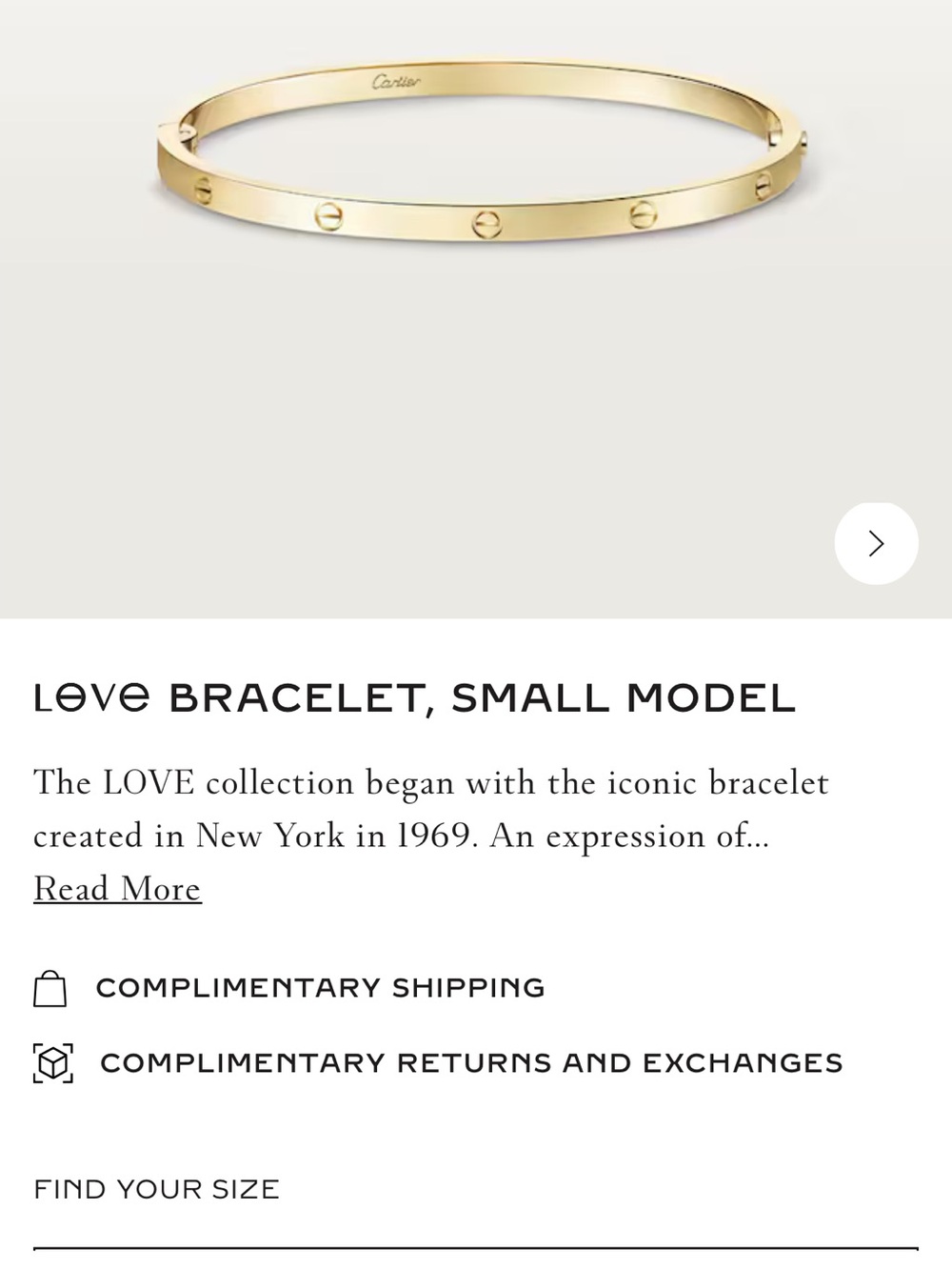 Cartier Small Gold Love Bracelet - Picture 6 of 8